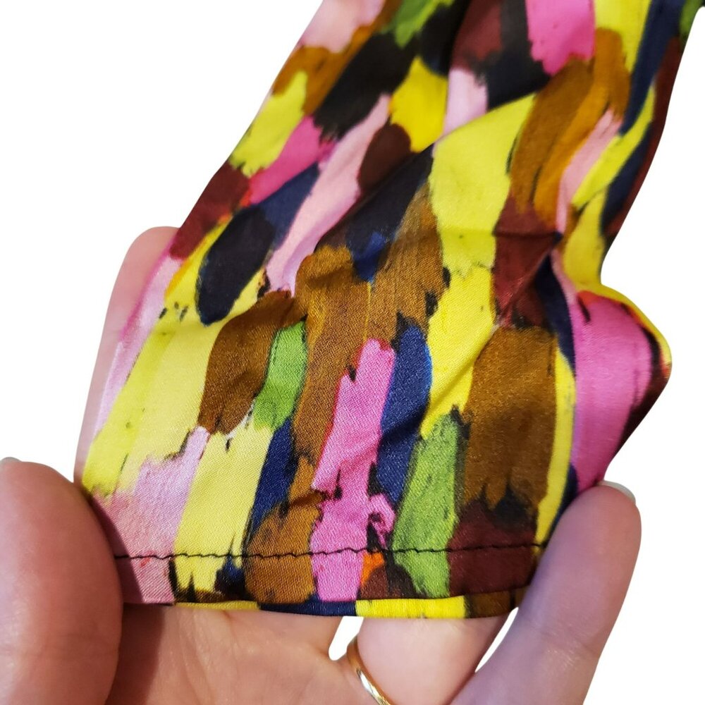 Brogger $525 Top Abstract Blouse Ruched Sleeve Art to Wear Boho Designer - Picture 8 of 16